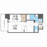 大阪府大阪市中央区船越町2(マンション)の賃貸物件の間取り