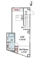 東京都中野区本町5(アパート)の賃貸物件の間取り