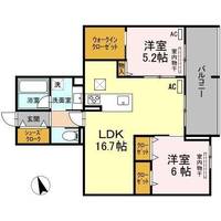 広島県広島市安佐南区古市3(アパート)の賃貸物件の間取り
