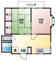 今橋コーポIIの間取り