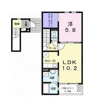 東京都昭島市緑町2(アパート)の賃貸物件の間取り
