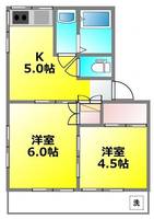 東京都小金井市中町2(アパート)の賃貸物件の間取り