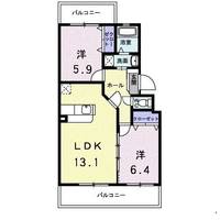 プラシード田村Cの間取り