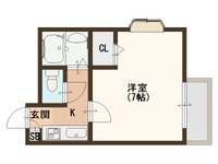 大阪府大阪市住之江区中加賀屋3(マンション)の賃貸物件の間取り