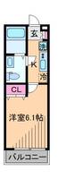 神奈川県川崎市中原区井田2(アパート)の賃貸物件の間取り