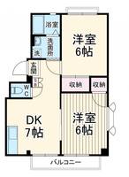 グリーンハイツAの間取り