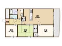 大阪府大阪市西成区花園北1(マンション)の賃貸物件の間取り