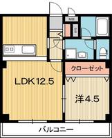 高知県高知市朝倉丙(マンション)の賃貸物件の間取り