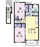 京都府福知山市字正明寺(アパート)の賃貸物件の間取り