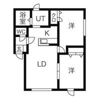 北海道札幌市西区二十四軒四条4(アパート)の賃貸物件の間取り