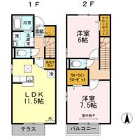 大分県大分市下郡北3(一戸建)の賃貸物件の間取り