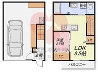大阪府柏原市玉手町(一戸建)の賃貸物件の間取り