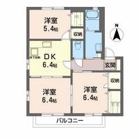 メゾンセルリアCの間取り