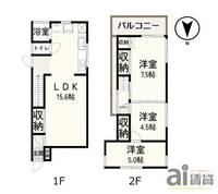 埼玉県富士見市水谷東3(一戸建)の賃貸物件の間取り
