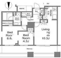 東京都新宿区西新宿5(マンション)の賃貸物件の間取り