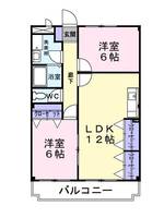 福島県福島市本内字北古舘(マンション)の賃貸物件の間取り