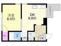 京都府京都市上京区新白水丸町(マンション)の賃貸物件の間取り
