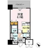 鹿児島県鹿児島市上之園町(マンション)の賃貸物件の間取り