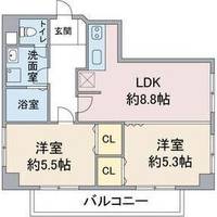 愛知県名古屋市名東区社台3(マンション)の賃貸物件の間取り