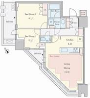 プラウドタワー渋谷の間取り