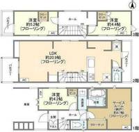 東京都足立区六月1(一戸建)の賃貸物件の間取り
