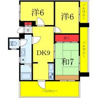 三高・カーサアルメディアの間取り