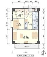 宮城県仙台市太白区中田町字二軒橋(マンション)の賃貸物件の間取り