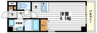 大阪府大阪市天王寺区上汐3(マンション)の賃貸物件の間取り