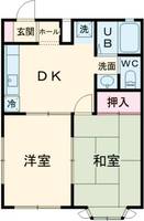 広島県広島市安芸区船越5(アパート)の賃貸物件の間取り