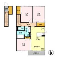 栃木県下野市小金井4(アパート)の賃貸物件の間取り