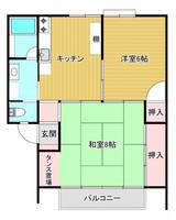 ハイツ寿風の間取り