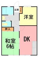 神奈川県平塚市東真土1(アパート)の賃貸物件の間取り