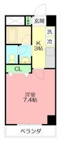 神奈川県茅ヶ崎市新栄町(マンション)の賃貸物件の間取り