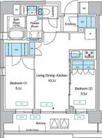 東京都世田谷区上馬5(マンション)の賃貸物件の間取り