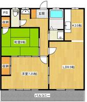 福島県郡山市富田町字下西田(アパート)の賃貸物件の間取り