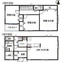 大阪府高槻市津之江町3(一戸建)の賃貸物件の間取り