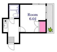 広島県広島市中区河原町(マンション)の賃貸物件の間取り