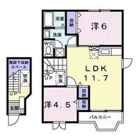 埼玉県北葛飾郡杉戸町高野台西2(アパート)の賃貸物件の間取り