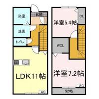 広島県福山市神村町(一戸建)の賃貸物件の間取り