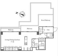 東京都渋谷区恵比寿南1(マンション)の賃貸物件の間取り