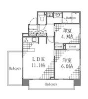 東京都台東区寿3(マンション)の賃貸物件の間取り