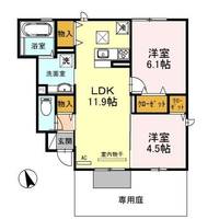 兵庫県三木市志染町西自由が丘1(アパート)の賃貸物件の間取り