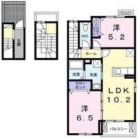 茨城県下妻市下妻丙(アパート)の賃貸物件の間取り