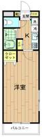 神奈川県川崎市中原区市ノ坪(マンション)の賃貸物件の間取り