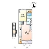 栃木県小山市若木町3(アパート)の賃貸物件の間取り