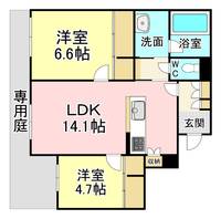 福岡県北九州市小倉北区井堀4(マンション)の賃貸物件の間取り