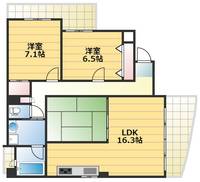 大阪府大阪市都島区網島町(マンション)の賃貸物件の間取り