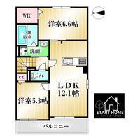 徳島県徳島市鮎喰町2(アパート)の賃貸物件の間取り