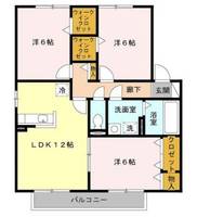 サニーコートC棟(刑部)の間取り