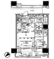 晴海フラッグサンヴィレッジT棟の間取り